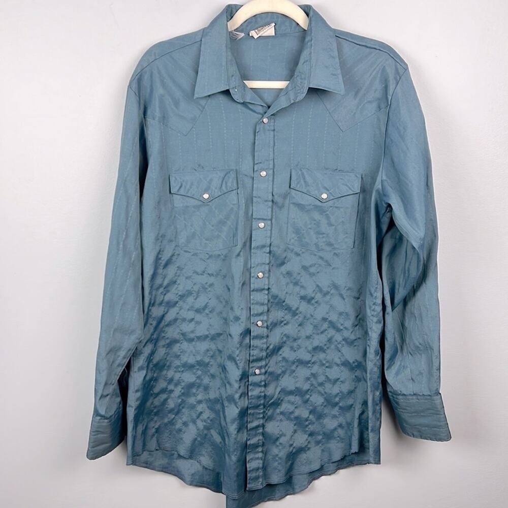 Vintage Western Frontier made in USA snap front men’s shirt